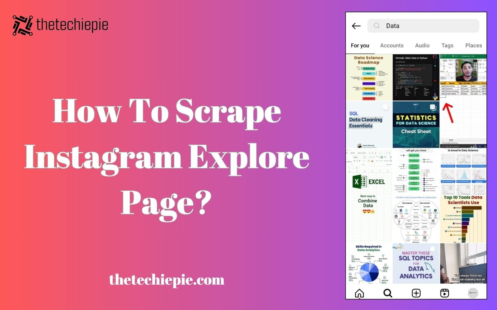 how to scrape Instagram explore page